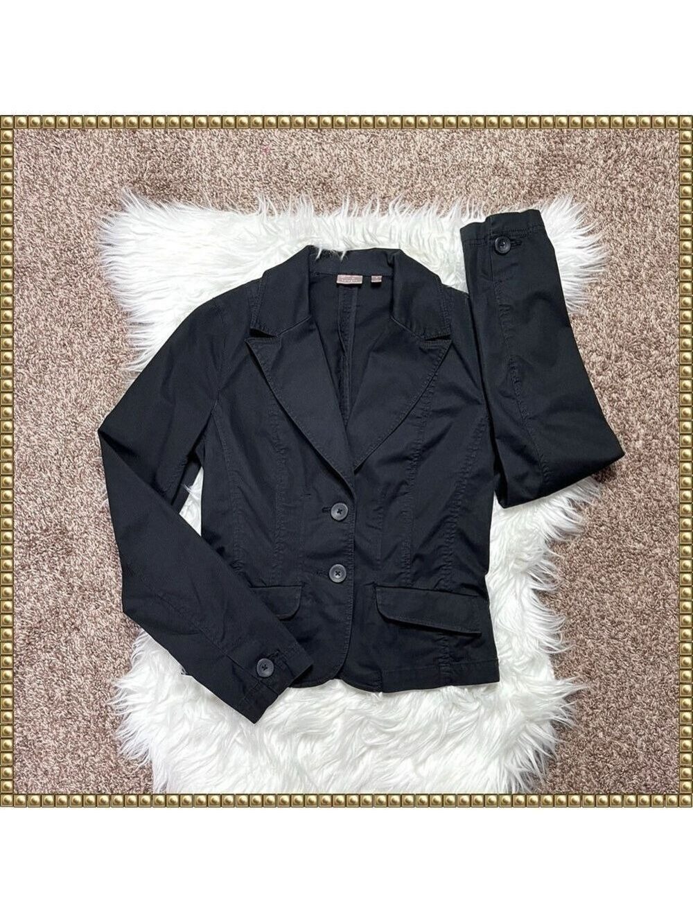 Halogen Black Corduroy Blazer Jacket Small